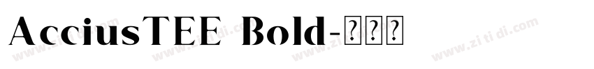 AcciusTEE Bold字体转换